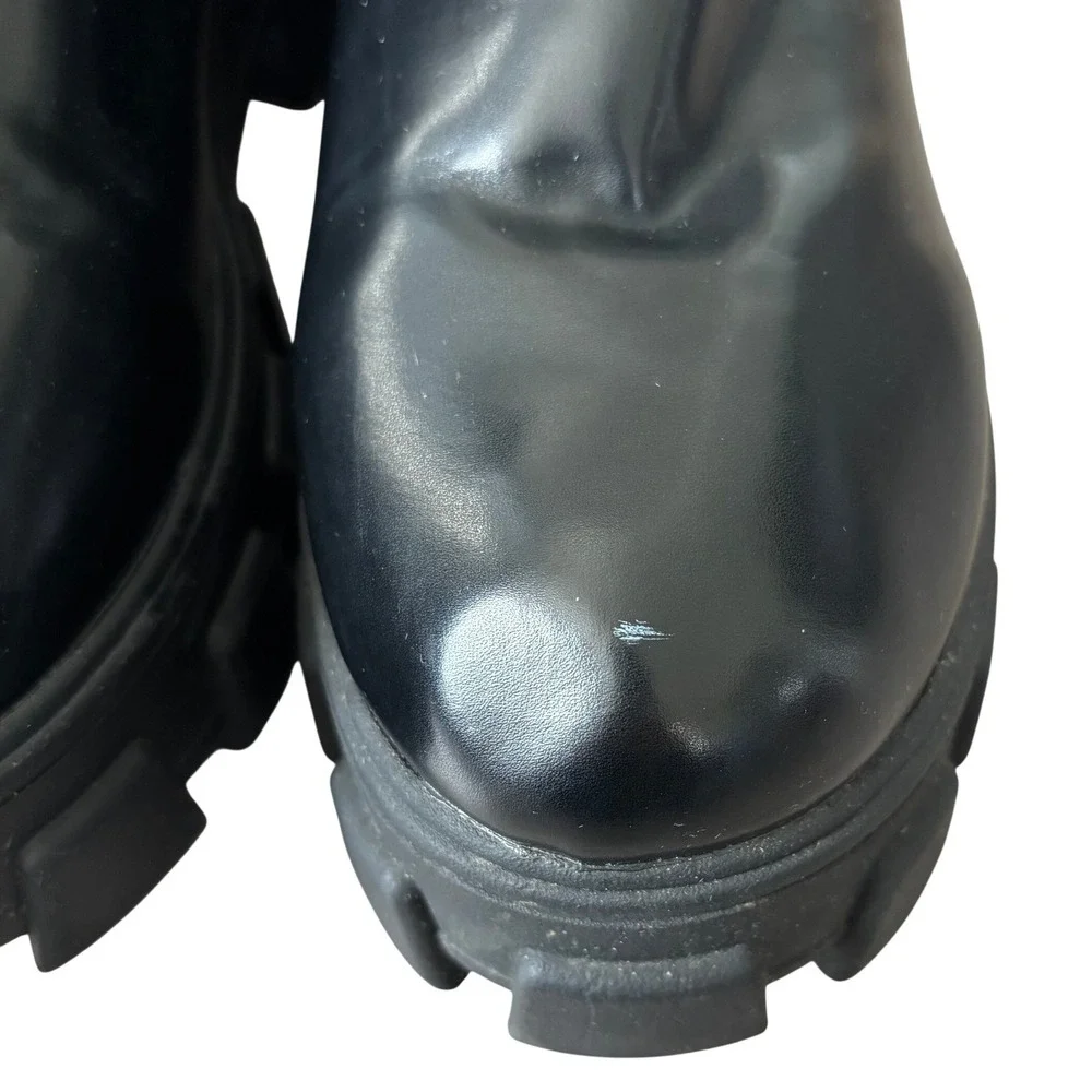 Circus by Sam Edelman Lug Sole Platform Chelsea Boots Sz 11 Black‎ Goth